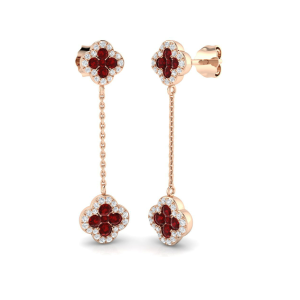 MVEG028 - Rubīnu & Briljantu Auskari